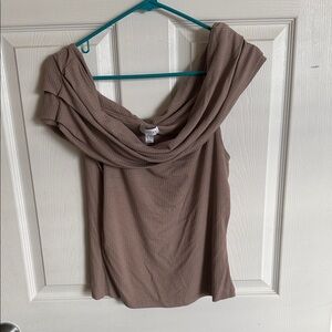 Top Shop mocha mousse Brown Women's Top